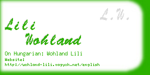 lili wohland business card